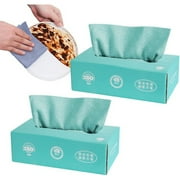 2PCS Pull-out Absorbent Microfibre Cloths, Reuseable Cleaning Cloth Thickened Magic Wipe Home Kitchen Car Multi-Functional Cleaning Rag, Microfiber Towels Rags for Kitchen, Window, Glass